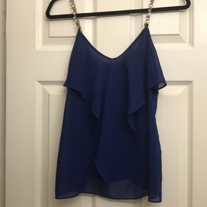 Blue Spaghetti Strap Top